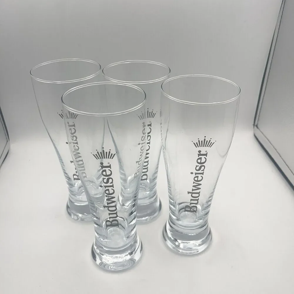 Budweiser 16.9 Pilsner Glass Set Of 4